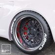 a1.jpg STL file RWB Style BBS 993 Front and Rear Set: Wheel, Tires and BRAKES!・3D print model to download, BlackBox