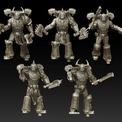 ZGrab01.jpg STL file Sons Of Carnage w/ Axes and pistols・3D printer design to download, VoxelForge