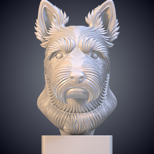 Scottish Terrier Dog Bust Figurine Decor GPM-435