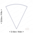 1-7_of_pie~9.5in-cm-inch-top.png Slice (1∕7) of Pie Cookie Cutter 9.5in / 24.1cm