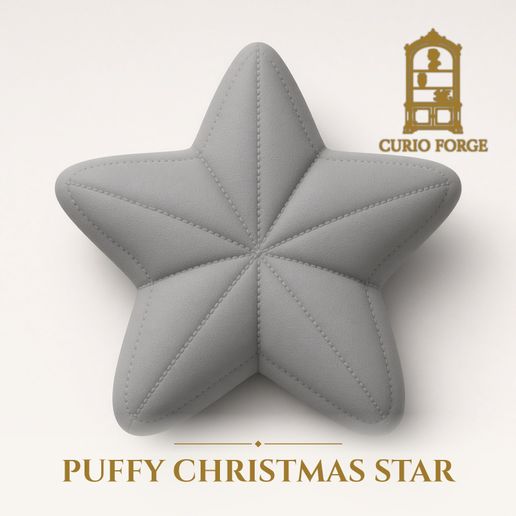 Puffy Christmas Star - Cloud Soft Holiday Decor 3D Print