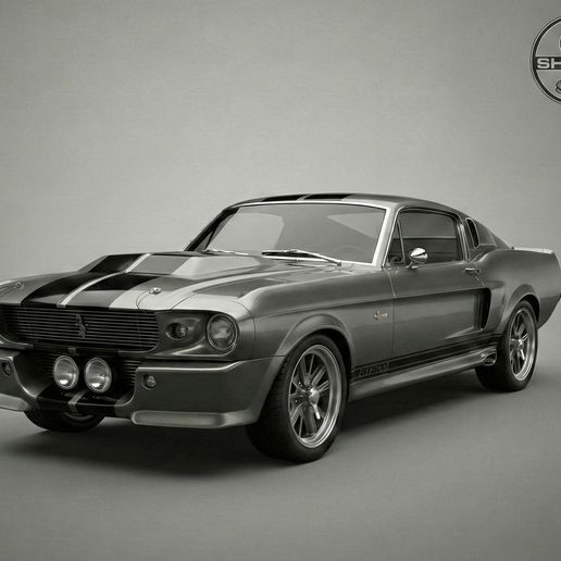 Ford Mustang Shelby GT500 Eleanor 1967 – Muscle Car STL 3D Print Model