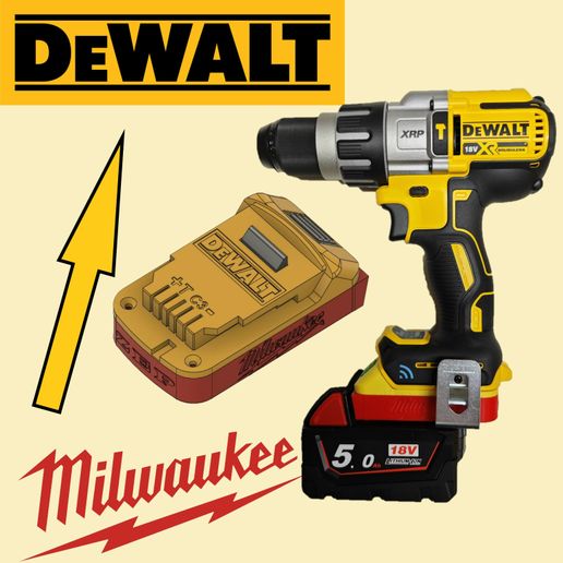 Milwaukee M18/Dewhat 18V/20V To Milwaukee M12 12V Battery Adapter – Power Tool Converter