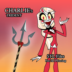 Charlie-Trident.png Charlie Morningstar Hazbin Hotel cosplay STL Files for 3D printing. Trident in her Demon Form.