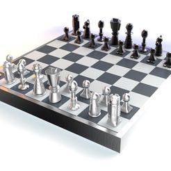 STL file Chess set, Angled edition・3D printing idea to download・Cults