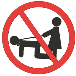 no-man-slave.png Archivo STL NO MAN SLAVE WALKING - FUNNY SIGN・Plan para descargar y imprimir en 3D
