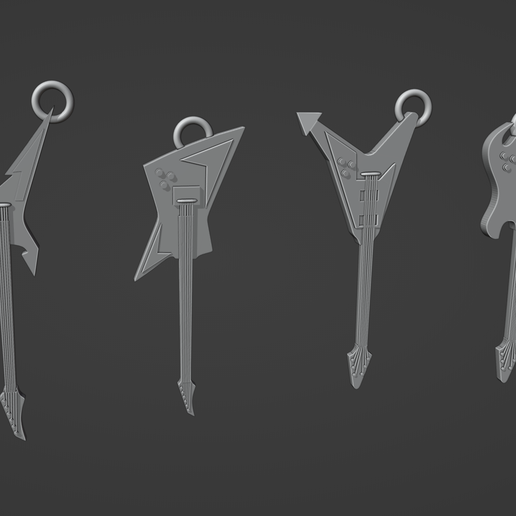 Guitar Ornaments 3D model