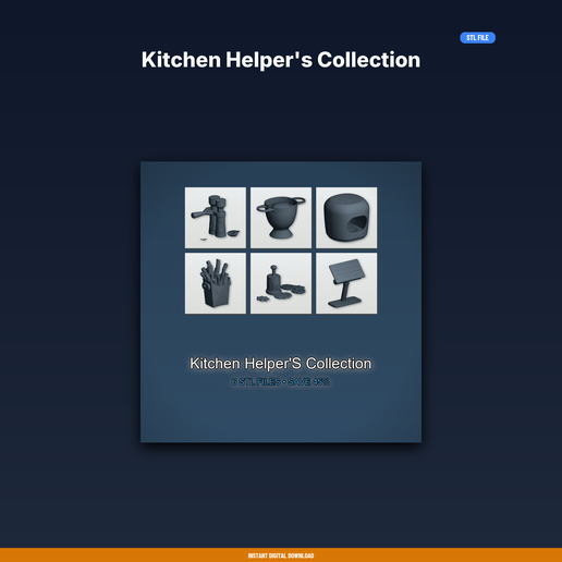 Kitchen Helper's Collection - 6-Model STL Bundle