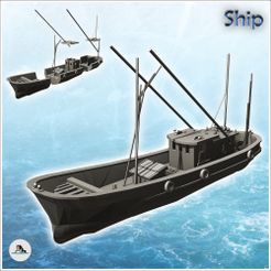 1-PREM.jpg Fichier STL Long bateau de pêche moderne (5) - Époque froide Guerre moderne Conflit Guerre mondiale 3・Modèle imprimable en 3D à télécharger