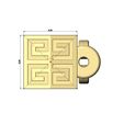 Givenchy-greek-key-stud-earring-06.jpg Givenchy logo stud earring 3D print model