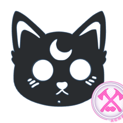 Gato-Defensa.png Keychain Self Defense Cat