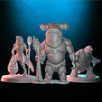 group.png Beasts of the oceans :Fantasy RPG 3d printable miniature bundle PRE-SUPPORTED