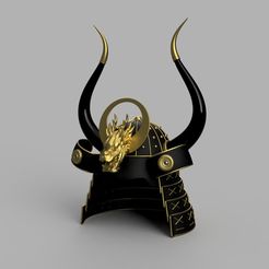 000samurai_2019-Mar-20_10-07-42PM-000_CustomizedView4038599050.png STL file Customizable Samurai Helmet・3D printable design to download