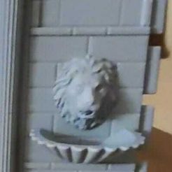 Fuente-león.jpeg Fichier STL Fontaine murale lion -playmobil・Objet imprimable en 3D à télécharger, namnes23