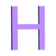 H 150.stl Alphabet Letter H150mm EP 10mm