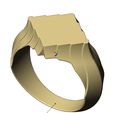 volume1.jpg STL-Datei Gestufter rautenförmiger Siegelring US-Größen 6 bis 10 3D-Druckmodell・3D-druckbare Vorlage zum herunterladen