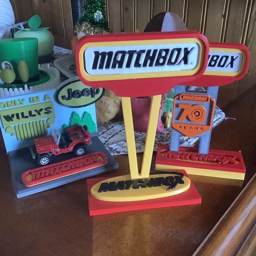 Insegna Latta Pubblicitaria Matchbox 11x4 Pollici - Riproduzione USA Nostalgica