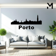 Porto.png Wall silhouette - City skyline - Porto