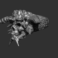 BPR_Composite9u8h6.jpg Free STL file Infernal Skull Ring v2・3D print design to download