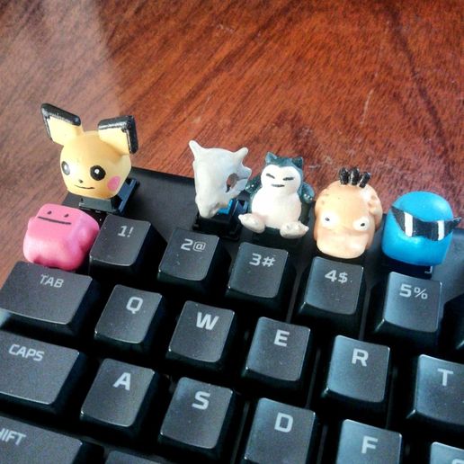 6 Keycaps for mechanical Keyboard - POKEMON Edition Vol 2 - 3D model