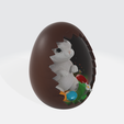 5.png Cute Easter Bunny in Cracked Chocolate Egg – Adorable Spring Decor – Bunny Egg Figurine