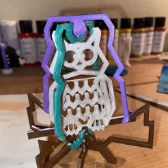 Dizzy owl - spinning owl table top decoration