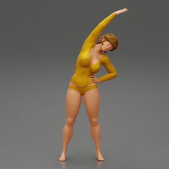 Girl-00.jpg 3D-Datei Mädchen macht Gymnastik am Morgen 3D-Druck Modell・3D-druckbares Modell zum herunterladen, 3DGeshaft