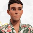 12.jpg Cartoon Man Dancing stylized human Low-poly 3D model