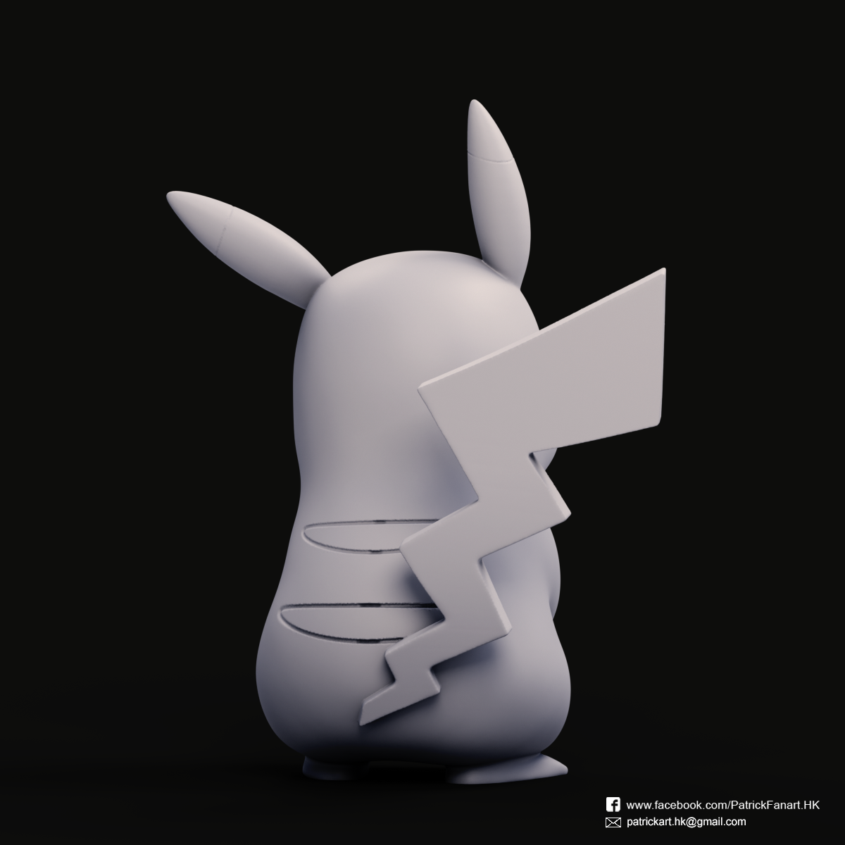 Pikachu_4.png Fichier STL Pikachu(Pokemon)・Plan pour impression 3D à télécharger, PatrickFanart