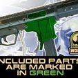 2-UNWbolt-DHM-mount-green.jpg MCS / Tacamo Blizzard / BOLT / storm 2: dye half mag magwell for first strike and round ball use