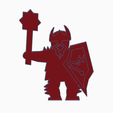 Dwarf Warrior Wolf Jarl.png STL file Dwarf Warrior Meeple Pack・Design to download and 3D print