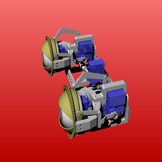 proj2.png Fichier STL gratuit mécanique des yeux animatronique à distance réglable・Design à télécharger et à imprimer en 3D, kakiemon