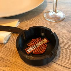 IMG_3138.jpg Free STL file Harley Davidson Ashtray・3D printing model to download