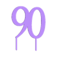 90.stl 90 cake topper