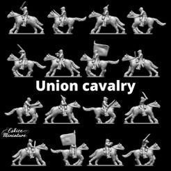 1000X1000-union-cavalry-1.jpg 3D file Cavalry - Epic History Battle of American Civil War -15mm scale・3D printing idea to download, Eskice
