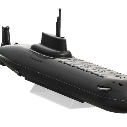 9.jpg Typhoon Class Submarine 3d Model