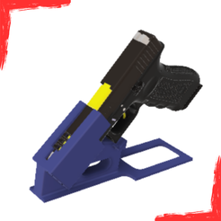 glock1.png STL file GLOCK 19 HOLDER・3D printing template to download