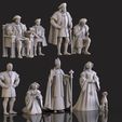 1.136.jpg Medieval Nobility Clergy Figures Renaissance Royal Court STL 3D print model