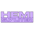 Hemi 5.7 Liter.stl HEMI 5.7 LITER Dodge RAM 1500 Emblem Nameplate