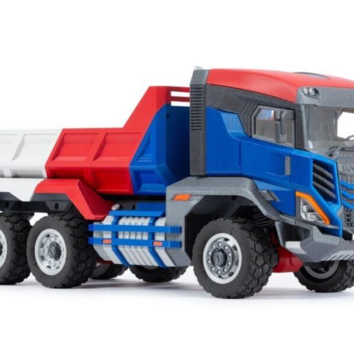 3D Printable Dump Truck Toy "ROCKY" - Multi-Part Assembly Model STL