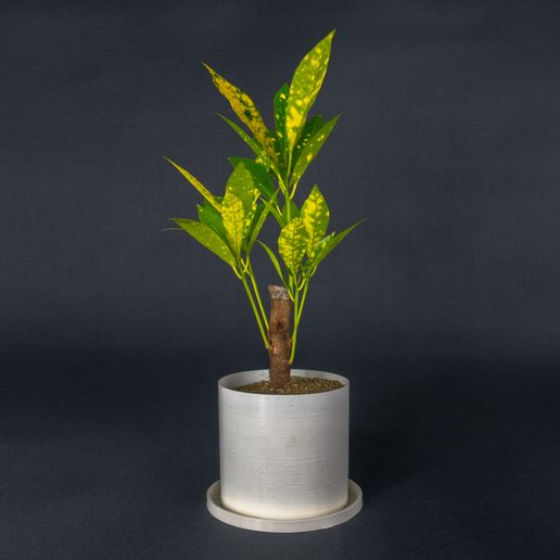 Minimalistic pot with drainage capabilities.