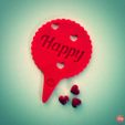 IMG_8148.jpg Free STL file Happy Valentine's Day Cupcake Topper・3D printable object to download, OogiMe