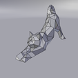 02.png Stretching cat low poly