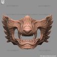 15.jpg Wolf Face Mask Cosplay - High Quality Details 3D print model