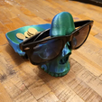 skull-green.png STL file Skull Glasses Stand Holder・3D printing model to download, 3Dimension3d