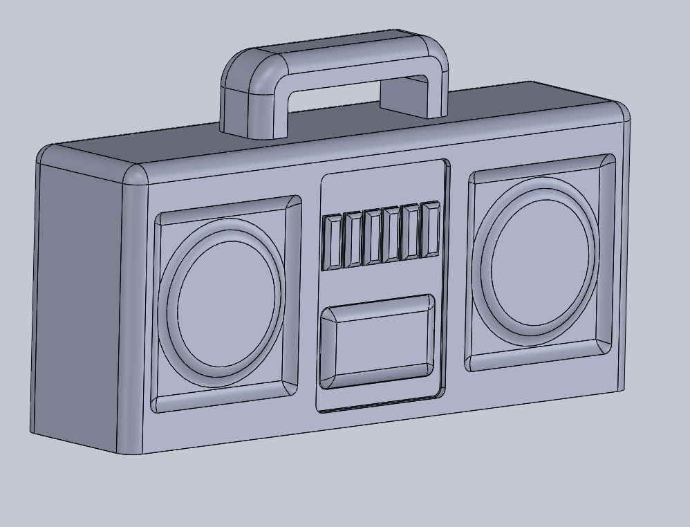 Download STL file 1-10 basic boom box • 3D printable design ・ Cults