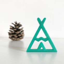1.JPG Free STL file Indian teepee・3D printable design to download