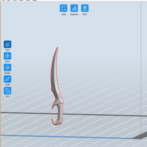 Astrid's Blade (Blade of Woe) with sheath 3D model