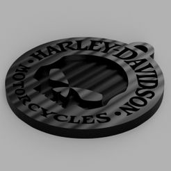 bandicam-2021-09-22-00-21-36-447.jpg STL-Datei Harley Davidson Totenkopf-Schlüsselanhänger herunterladen • 3D-druckbares Modell, DegmanCRO