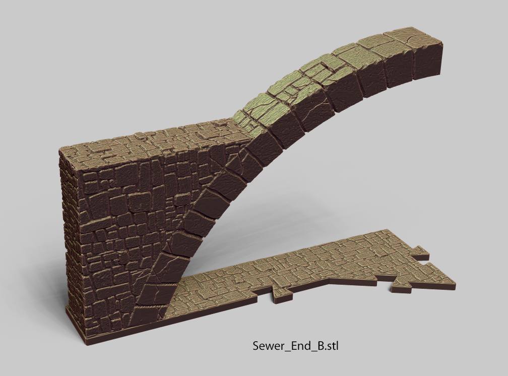 Sewer_End_B.png 3D file PuzzleLock Sewers & Undercity・Design to download and 3D print, Zandoria